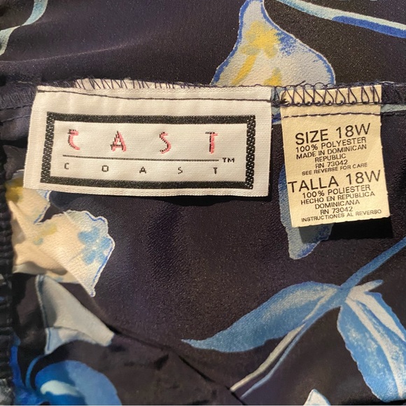 Vintage East Coast Side Zipper Elastic Waist On Back Skirt Size 18W - Picture 5 of 5